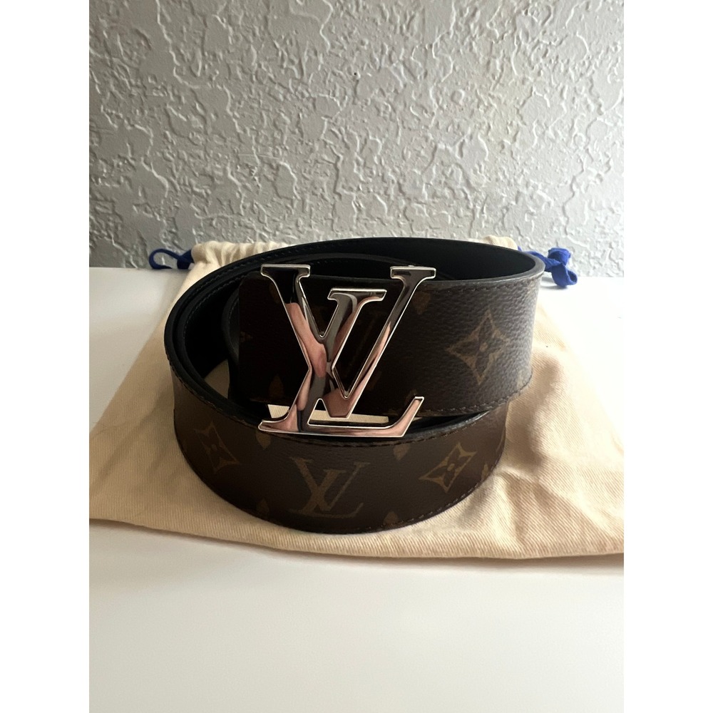 Louis Vuitton  LV reversible 40mm Monogram Belt Brown Silver M9821 Size 95/38